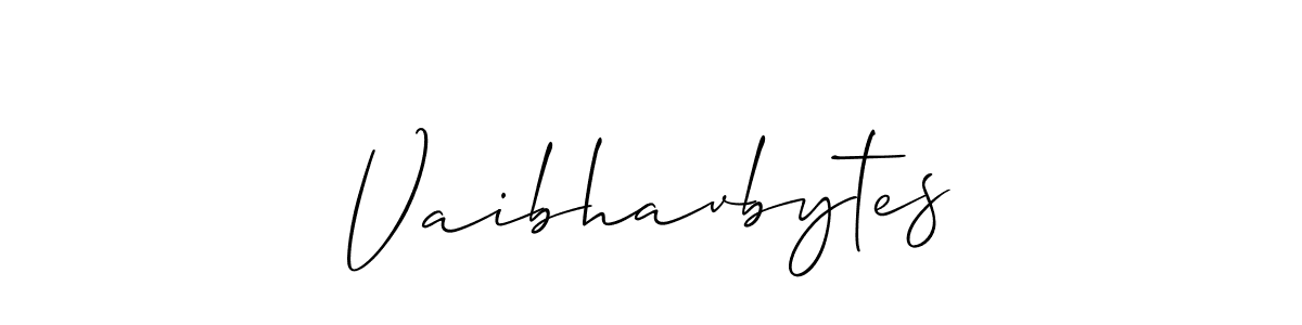 Similarly Allison_Script is the best handwritten signature design. Signature creator online .You can use it as an online autograph creator for name Vaibhavbytes. Vaibhavbytes signature style 2 images and pictures png