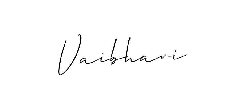 Make a beautiful signature design for name Vaibhavi. With this signature (Allison_Script) style, you can create a handwritten signature for free. Vaibhavi signature style 2 images and pictures png