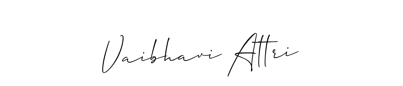 How to make Vaibhavi Attri signature? Allison_Script is a professional autograph style. Create handwritten signature for Vaibhavi Attri name. Vaibhavi Attri signature style 2 images and pictures png