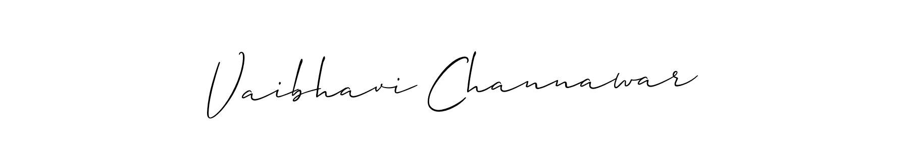 How to make Vaibhavi Channawar signature? Allison_Script is a professional autograph style. Create handwritten signature for Vaibhavi Channawar name. Vaibhavi Channawar signature style 2 images and pictures png