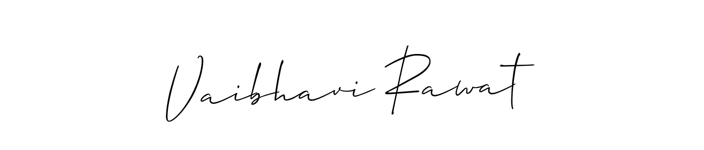 Design your own signature with our free online signature maker. With this signature software, you can create a handwritten (Allison_Script) signature for name Vaibhavi Rawat. Vaibhavi Rawat signature style 2 images and pictures png