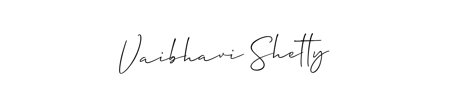 Design your own signature with our free online signature maker. With this signature software, you can create a handwritten (Allison_Script) signature for name Vaibhavi Shetty. Vaibhavi Shetty signature style 2 images and pictures png