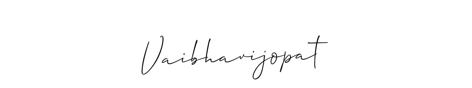 Make a beautiful signature design for name Vaibhavijopat♥. With this signature (Allison_Script) style, you can create a handwritten signature for free. Vaibhavijopat♥ signature style 2 images and pictures png