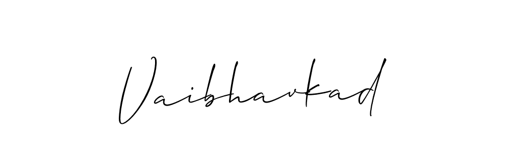 Similarly Allison_Script is the best handwritten signature design. Signature creator online .You can use it as an online autograph creator for name Vaibhavkad. Vaibhavkad signature style 2 images and pictures png