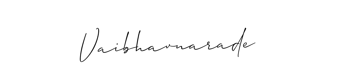 Create a beautiful signature design for name Vaibhavnarade. With this signature (Allison_Script) fonts, you can make a handwritten signature for free. Vaibhavnarade signature style 2 images and pictures png