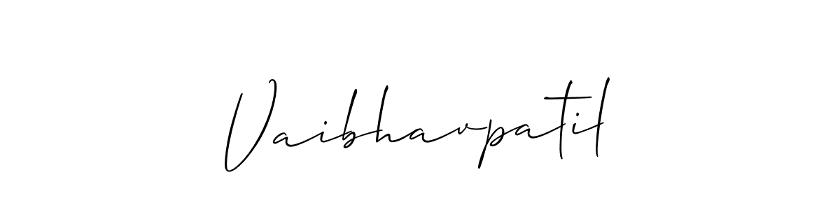 It looks lik you need a new signature style for name Vaibhavpatil. Design unique handwritten (Allison_Script) signature with our free signature maker in just a few clicks. Vaibhavpatil signature style 2 images and pictures png