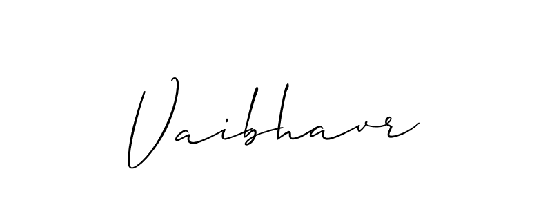 Create a beautiful signature design for name Vaibhavr. With this signature (Allison_Script) fonts, you can make a handwritten signature for free. Vaibhavr signature style 2 images and pictures png