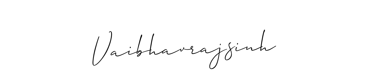 Make a beautiful signature design for name Vaibhavrajsinh. With this signature (Allison_Script) style, you can create a handwritten signature for free. Vaibhavrajsinh signature style 2 images and pictures png