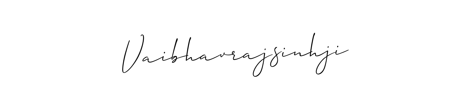 How to make Vaibhavrajsinhji signature? Allison_Script is a professional autograph style. Create handwritten signature for Vaibhavrajsinhji name. Vaibhavrajsinhji signature style 2 images and pictures png
