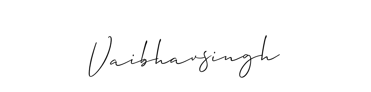 It looks lik you need a new signature style for name Vaibhavsingh. Design unique handwritten (Allison_Script) signature with our free signature maker in just a few clicks. Vaibhavsingh signature style 2 images and pictures png