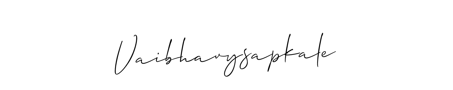 How to Draw Vaibhavysapkale signature style? Allison_Script is a latest design signature styles for name Vaibhavysapkale. Vaibhavysapkale signature style 2 images and pictures png