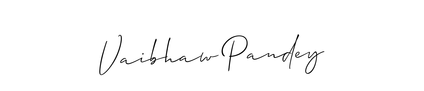 You should practise on your own different ways (Allison_Script) to write your name (Vaibhaw Pandey) in signature. don't let someone else do it for you. Vaibhaw Pandey signature style 2 images and pictures png