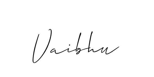 You should practise on your own different ways (Allison_Script) to write your name (Vaibhu) in signature. don't let someone else do it for you. Vaibhu signature style 2 images and pictures png