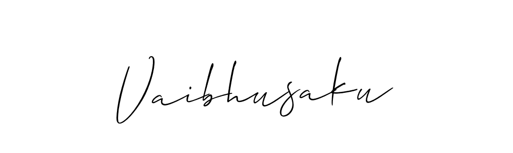 Make a beautiful signature design for name Vaibhusaku. With this signature (Allison_Script) style, you can create a handwritten signature for free. Vaibhusaku signature style 2 images and pictures png