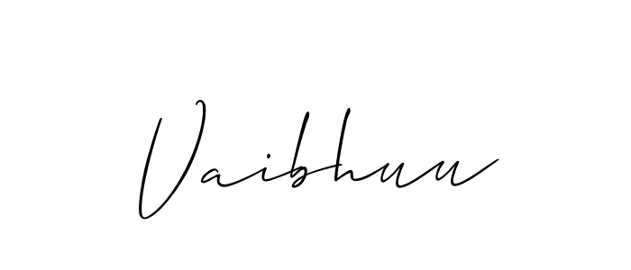 The best way (Allison_Script) to make a short signature is to pick only two or three words in your name. The name Vaibhuu include a total of six letters. For converting this name. Vaibhuu signature style 2 images and pictures png