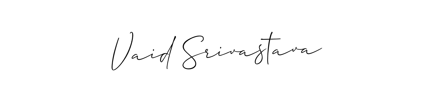 How to Draw Vaid Srivastava signature style? Allison_Script is a latest design signature styles for name Vaid Srivastava. Vaid Srivastava signature style 2 images and pictures png