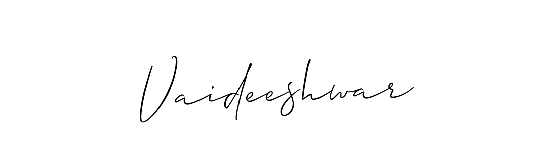 Make a beautiful signature design for name Vaideeshwar. With this signature (Allison_Script) style, you can create a handwritten signature for free. Vaideeshwar signature style 2 images and pictures png