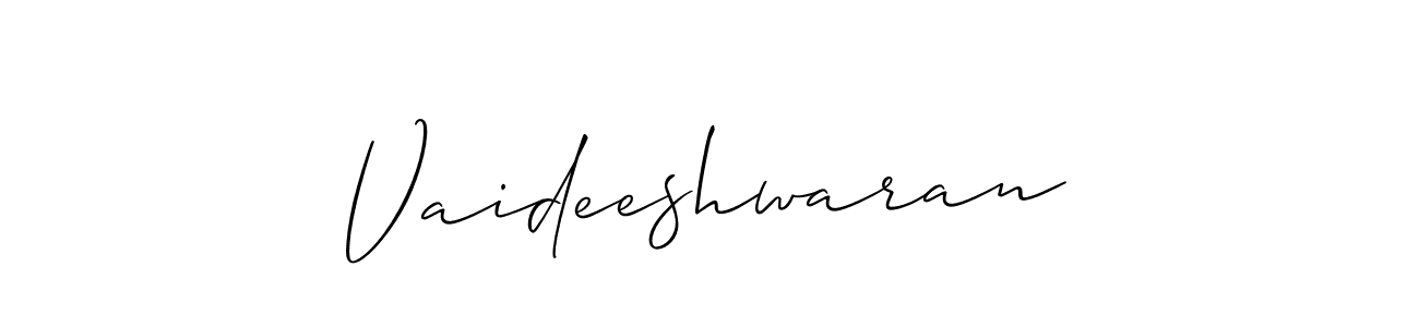 Make a beautiful signature design for name Vaideeshwaran. With this signature (Allison_Script) style, you can create a handwritten signature for free. Vaideeshwaran signature style 2 images and pictures png