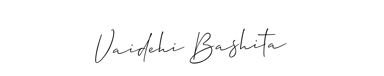 How to make Vaidehi Bashita signature? Allison_Script is a professional autograph style. Create handwritten signature for Vaidehi Bashita name. Vaidehi Bashita signature style 2 images and pictures png