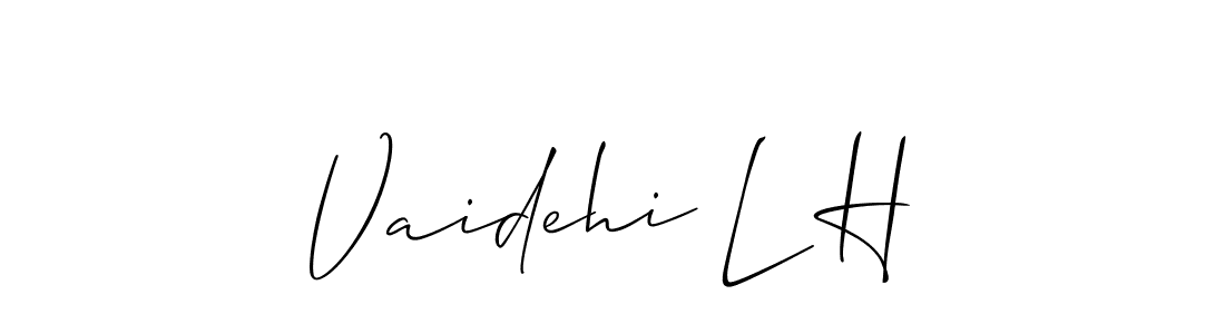 Best and Professional Signature Style for Vaidehi L H. Allison_Script Best Signature Style Collection. Vaidehi L H signature style 2 images and pictures png