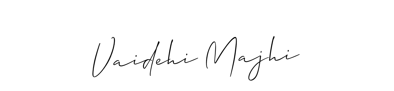 Vaidehi Majhi stylish signature style. Best Handwritten Sign (Allison_Script) for my name. Handwritten Signature Collection Ideas for my name Vaidehi Majhi. Vaidehi Majhi signature style 2 images and pictures png