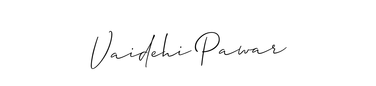 How to Draw Vaidehi Pawar signature style? Allison_Script is a latest design signature styles for name Vaidehi Pawar. Vaidehi Pawar signature style 2 images and pictures png