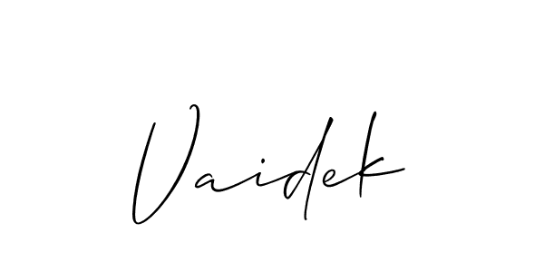 Make a short Vaidek signature style. Manage your documents anywhere anytime using Allison_Script. Create and add eSignatures, submit forms, share and send files easily. Vaidek signature style 2 images and pictures png