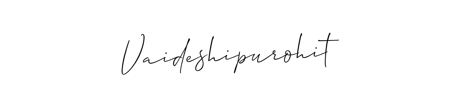Also You can easily find your signature by using the search form. We will create Vaideshipurohit name handwritten signature images for you free of cost using Allison_Script sign style. Vaideshipurohit signature style 2 images and pictures png
