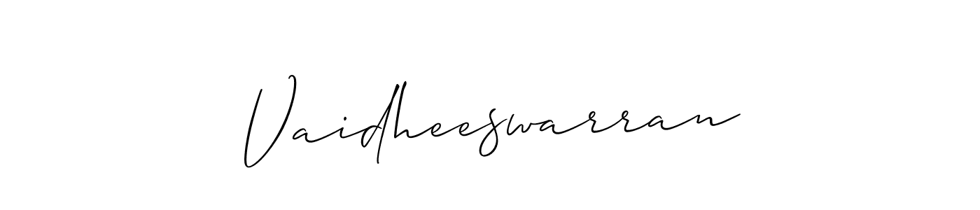 Vaidheeswarran stylish signature style. Best Handwritten Sign (Allison_Script) for my name. Handwritten Signature Collection Ideas for my name Vaidheeswarran. Vaidheeswarran signature style 2 images and pictures png