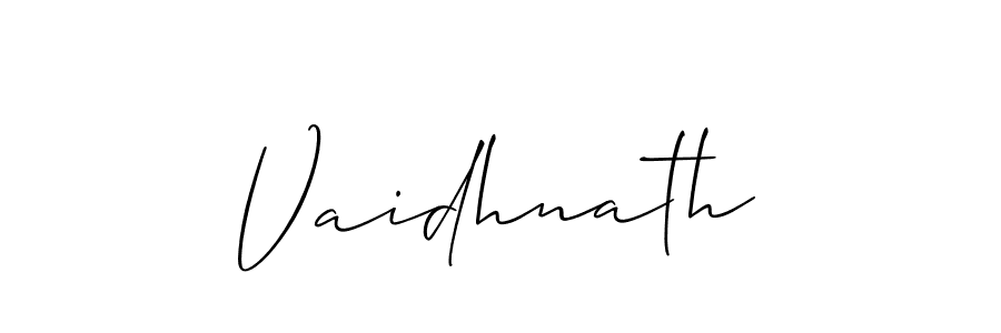 The best way (Allison_Script) to make a short signature is to pick only two or three words in your name. The name Vaidhnath include a total of six letters. For converting this name. Vaidhnath signature style 2 images and pictures png