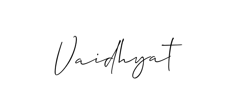 How to make Vaidhyat signature? Allison_Script is a professional autograph style. Create handwritten signature for Vaidhyat name. Vaidhyat signature style 2 images and pictures png