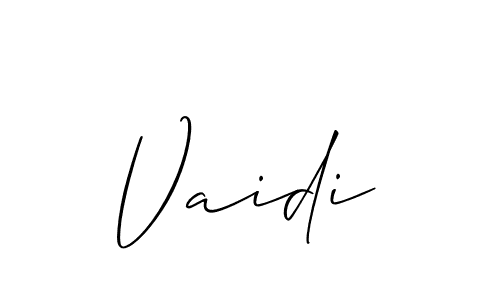 Vaidi stylish signature style. Best Handwritten Sign (Allison_Script) for my name. Handwritten Signature Collection Ideas for my name Vaidi. Vaidi signature style 2 images and pictures png