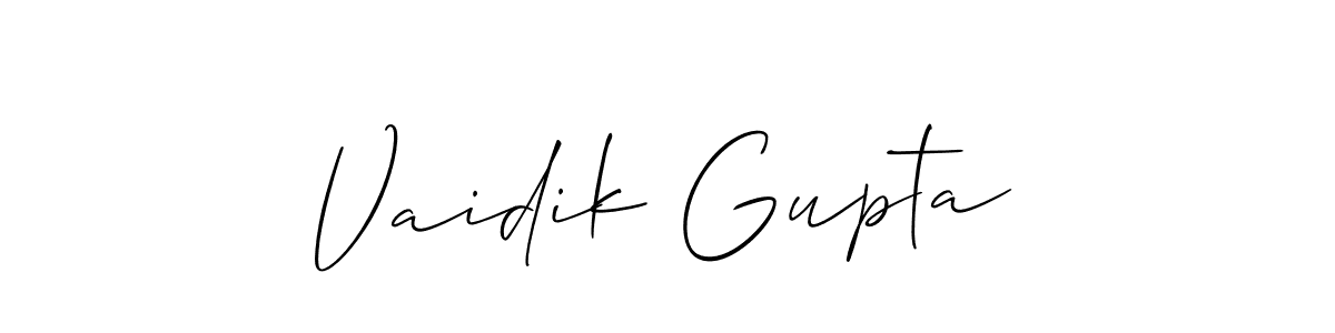 See photos of Vaidik Gupta official signature by Spectra . Check more albums & portfolios. Read reviews & check more about Allison_Script font. Vaidik Gupta signature style 2 images and pictures png