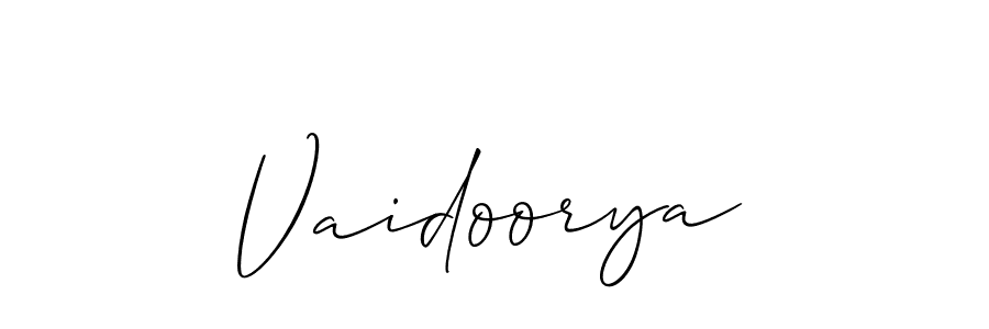 How to Draw Vaidoorya signature style? Allison_Script is a latest design signature styles for name Vaidoorya. Vaidoorya signature style 2 images and pictures png