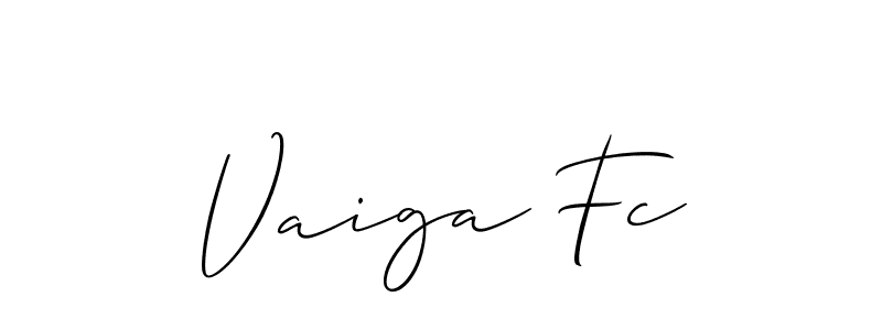 Check out images of Autograph of Vaiga Fc name. Actor Vaiga Fc Signature Style. Allison_Script is a professional sign style online. Vaiga Fc signature style 2 images and pictures png