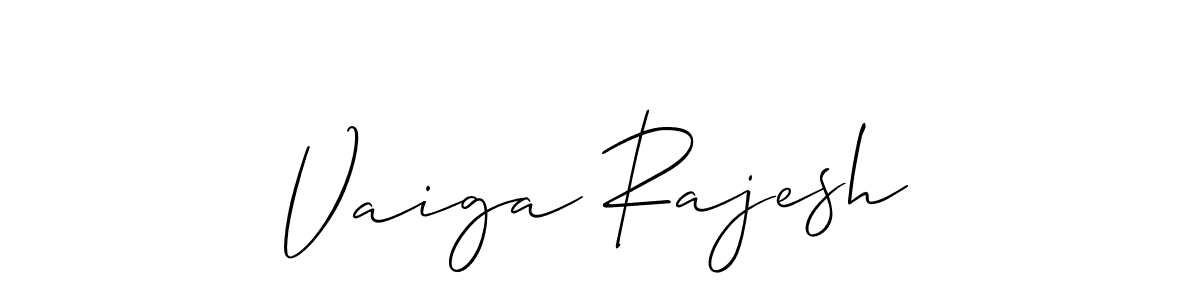 Similarly Allison_Script is the best handwritten signature design. Signature creator online .You can use it as an online autograph creator for name Vaiga Rajesh. Vaiga Rajesh signature style 2 images and pictures png