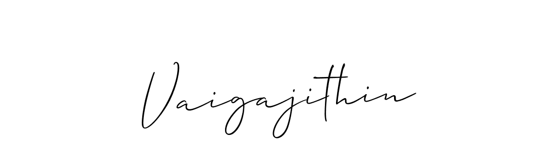 You should practise on your own different ways (Allison_Script) to write your name (Vaigajithin) in signature. don't let someone else do it for you. Vaigajithin signature style 2 images and pictures png