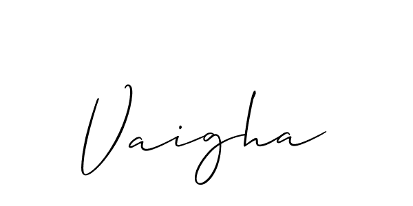 It looks lik you need a new signature style for name Vaigha. Design unique handwritten (Allison_Script) signature with our free signature maker in just a few clicks. Vaigha signature style 2 images and pictures png