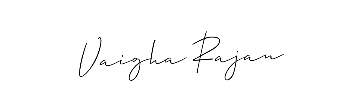 Vaigha Rajan stylish signature style. Best Handwritten Sign (Allison_Script) for my name. Handwritten Signature Collection Ideas for my name Vaigha Rajan. Vaigha Rajan signature style 2 images and pictures png