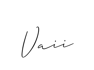 Design your own signature with our free online signature maker. With this signature software, you can create a handwritten (Allison_Script) signature for name Vaii. Vaii signature style 2 images and pictures png