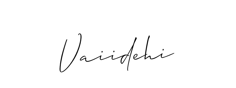 if you are searching for the best signature style for your name Vaiidehi. so please give up your signature search. here we have designed multiple signature styles  using Allison_Script. Vaiidehi signature style 2 images and pictures png