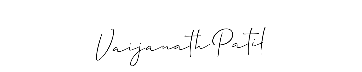 Use a signature maker to create a handwritten signature online. With this signature software, you can design (Allison_Script) your own signature for name Vaijanath Patil. Vaijanath Patil signature style 2 images and pictures png