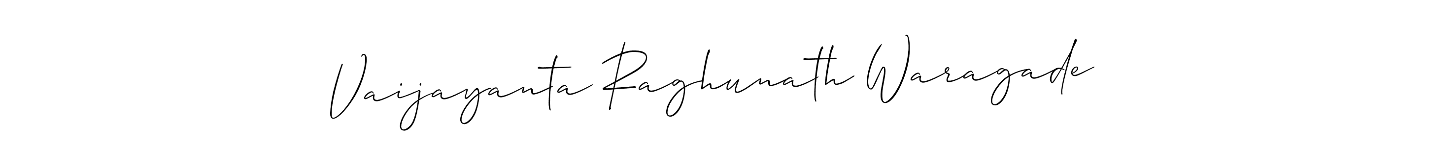 Use a signature maker to create a handwritten signature online. With this signature software, you can design (Allison_Script) your own signature for name Vaijayanta Raghunath Waragade. Vaijayanta Raghunath Waragade signature style 2 images and pictures png