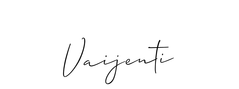 How to Draw Vaijenti signature style? Allison_Script is a latest design signature styles for name Vaijenti. Vaijenti signature style 2 images and pictures png