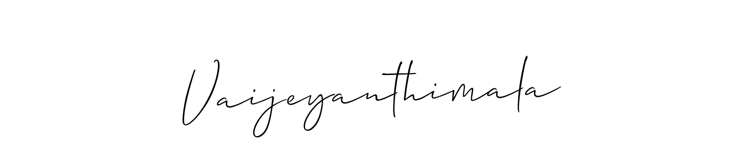 Similarly Allison_Script is the best handwritten signature design. Signature creator online .You can use it as an online autograph creator for name Vaijeyanthimala. Vaijeyanthimala signature style 2 images and pictures png