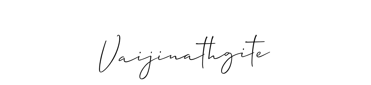 Design your own signature with our free online signature maker. With this signature software, you can create a handwritten (Allison_Script) signature for name Vaijinathgite. Vaijinathgite signature style 2 images and pictures png