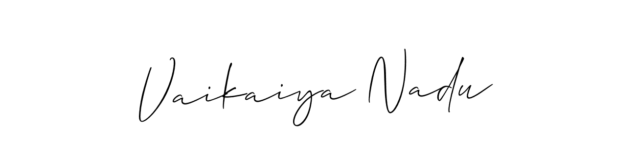 Design your own signature with our free online signature maker. With this signature software, you can create a handwritten (Allison_Script) signature for name Vaikaiya Nadu. Vaikaiya Nadu signature style 2 images and pictures png