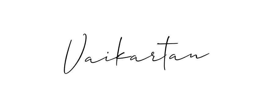 Create a beautiful signature design for name Vaikartan. With this signature (Allison_Script) fonts, you can make a handwritten signature for free. Vaikartan signature style 2 images and pictures png