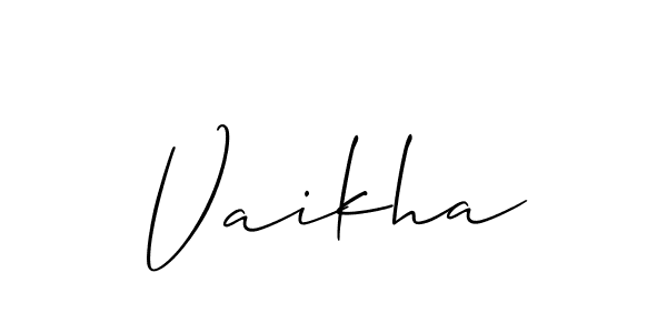 Also we have Vaikha name is the best signature style. Create professional handwritten signature collection using Allison_Script autograph style. Vaikha signature style 2 images and pictures png