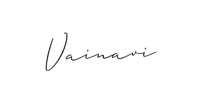 Also we have Vainavi name is the best signature style. Create professional handwritten signature collection using Allison_Script autograph style. Vainavi signature style 2 images and pictures png